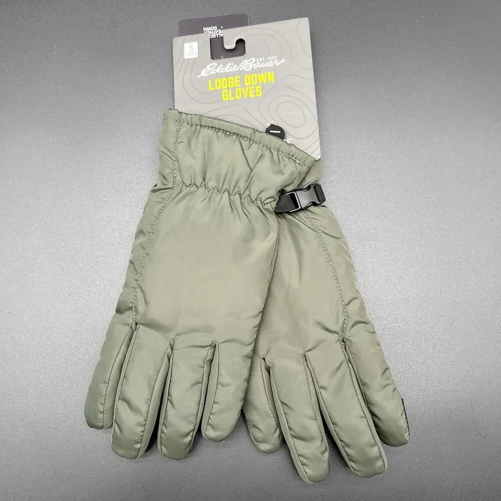 NWT Eddie Bauer Women's Lodge Down Gloves Green - Size Small